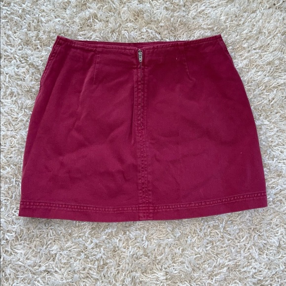 Urban Outfitters Maroon Mini Skirt - Picture 2 of 3